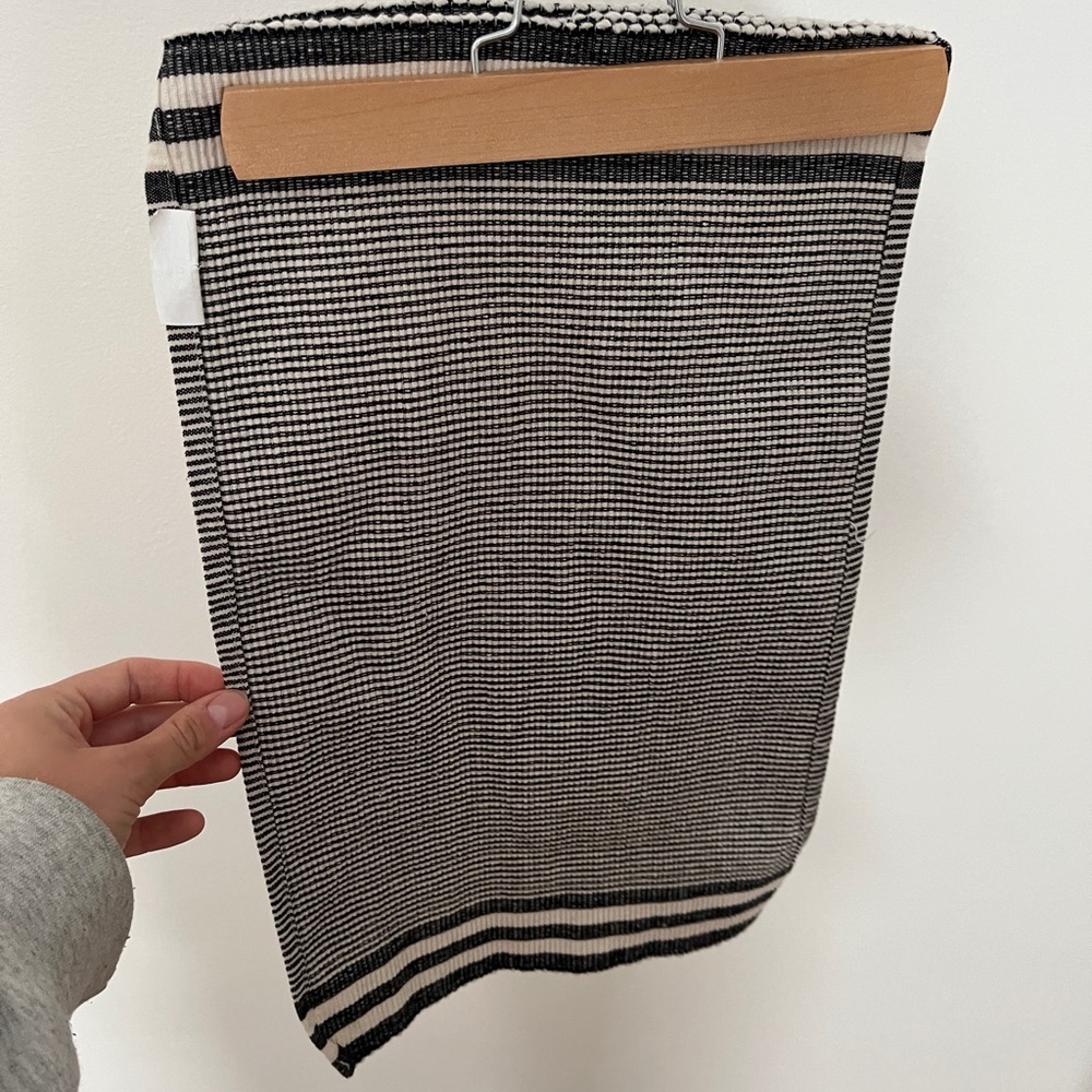 Set of 4 Black and White Striped Farmhouse Style Placemats